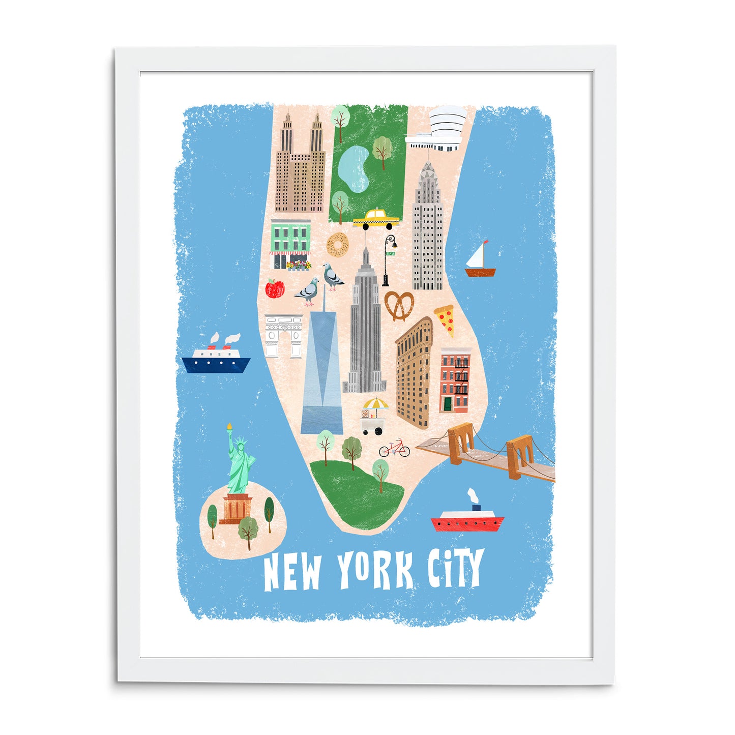 Map of Manhattan Art Print