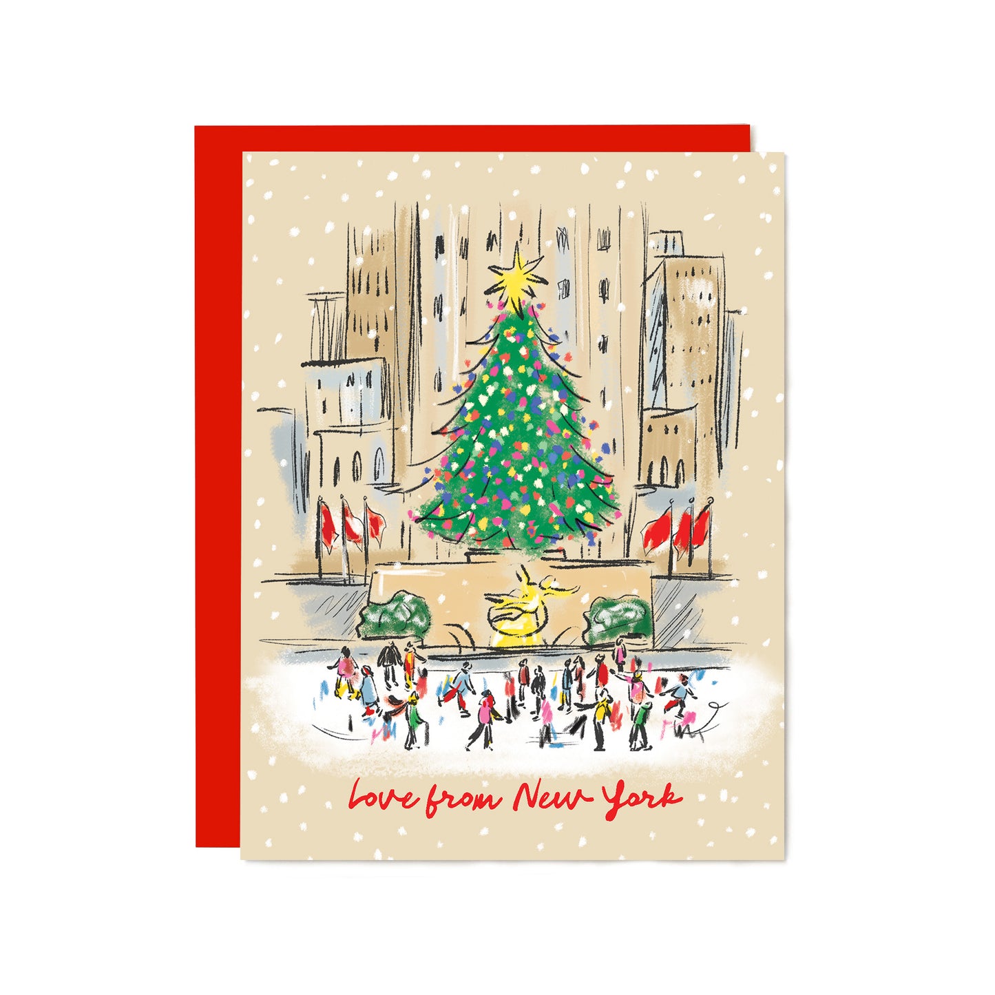 Rockefeller Christmas Tree Box Card Set
