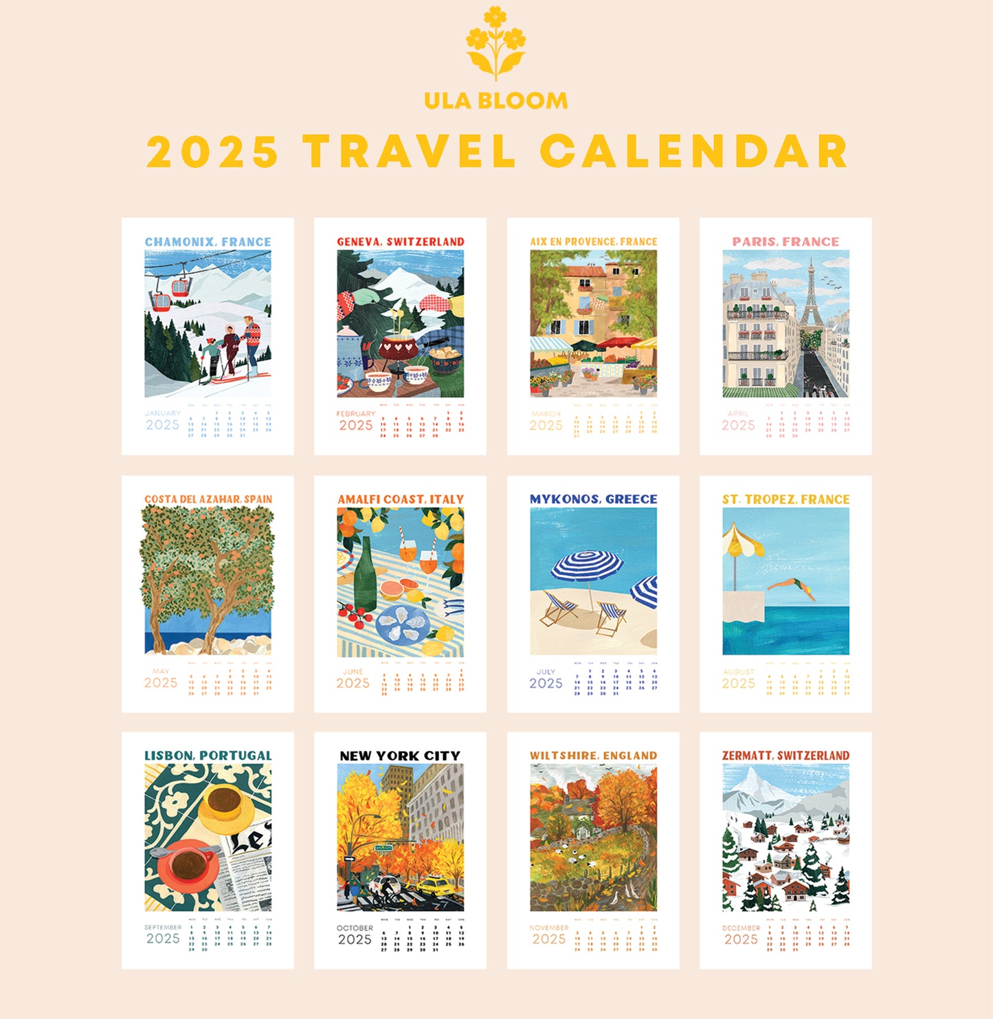 2025 Travel Calendar