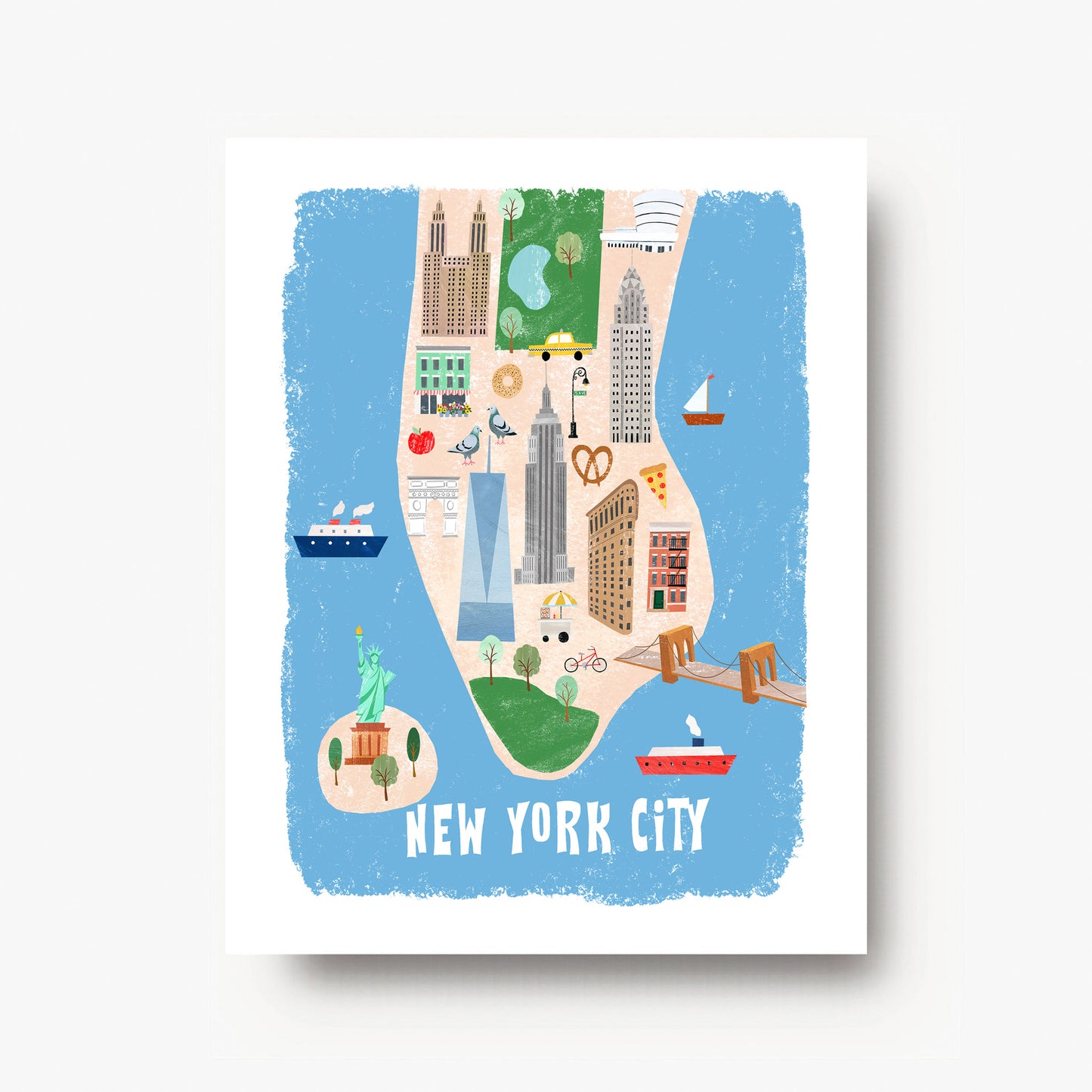 Map of Manhattan Art Print