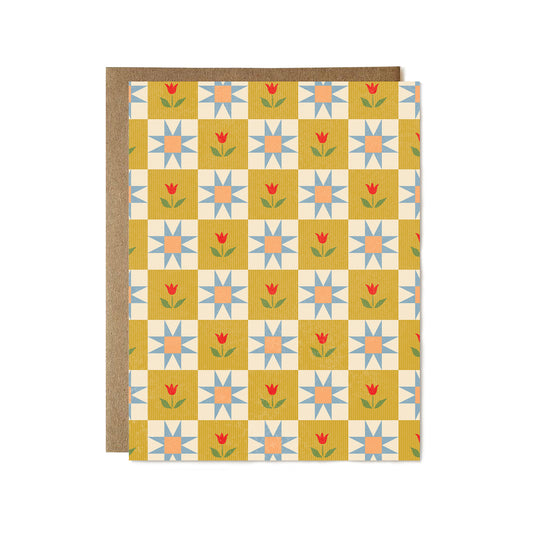 Spring Tulip Quilt Stationery Set