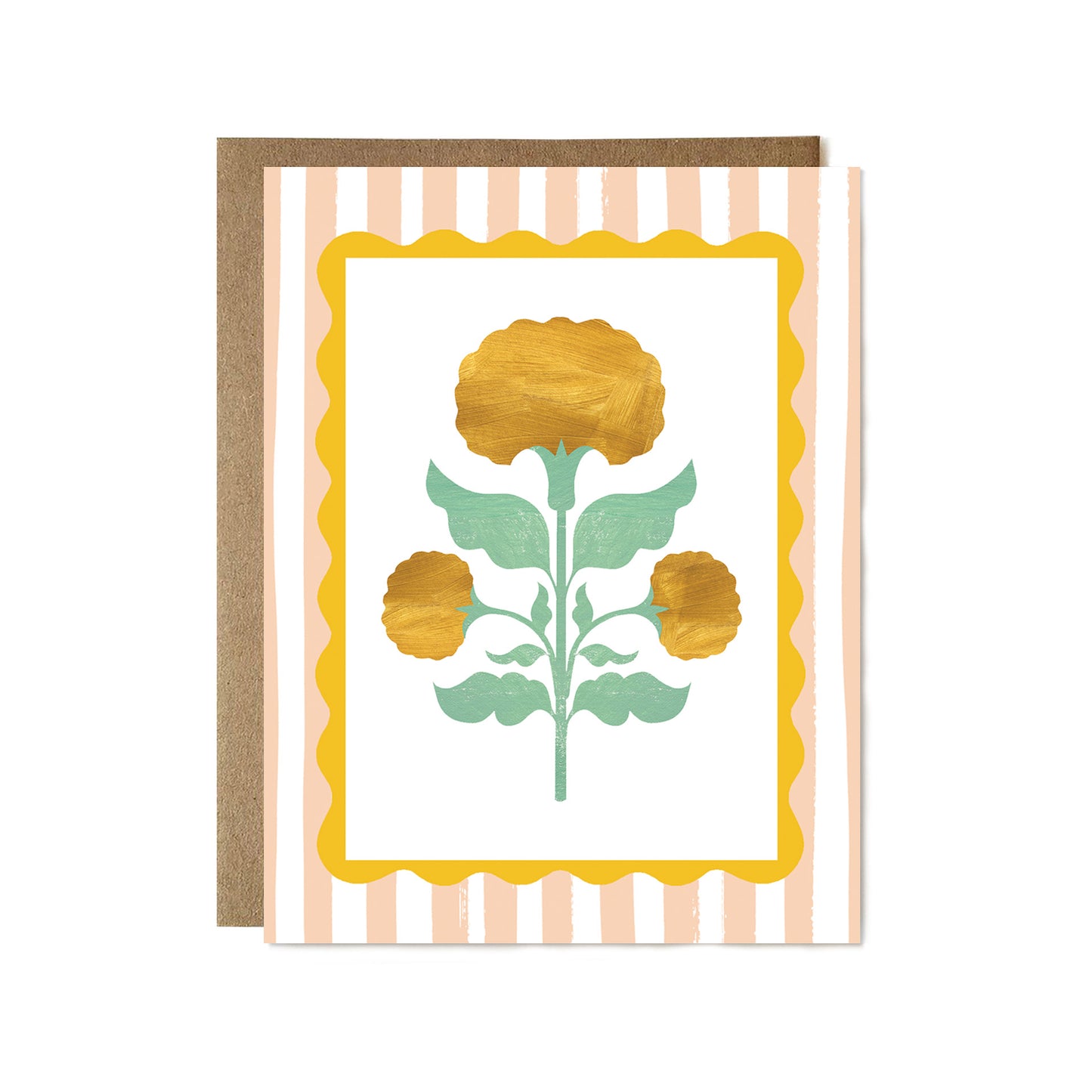 Marigold Block Print Stationery Set