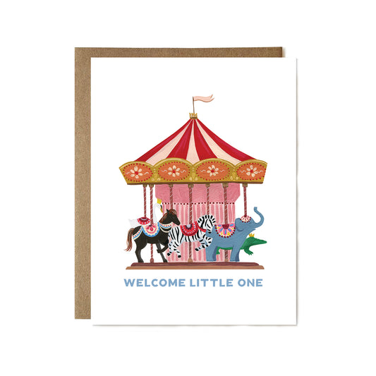 Welcome Little One Carousel Card