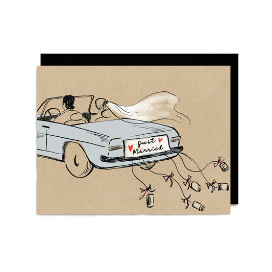 Getaway Car Wedding Card