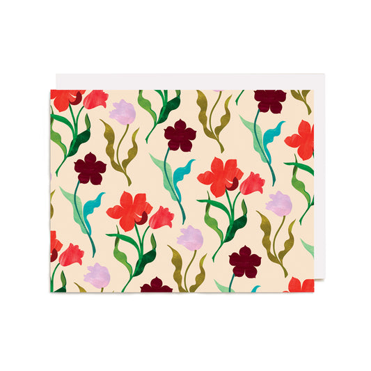 Mini Retro Floral Card