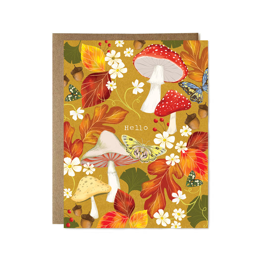 Hello Autumn Woodland Card