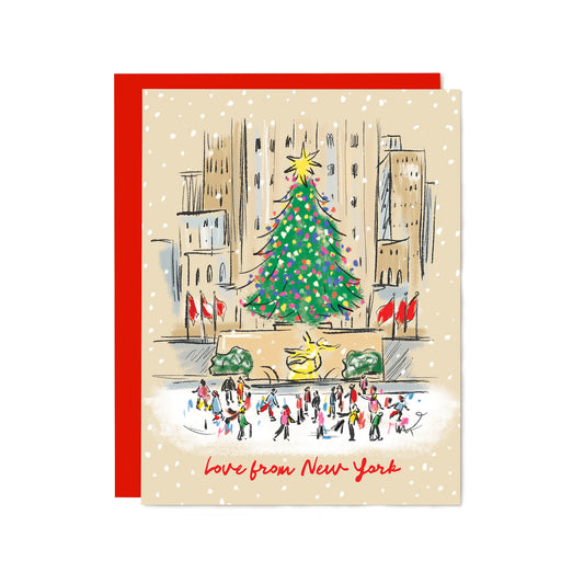 Rockefeller Christmas Tree Box Card Set