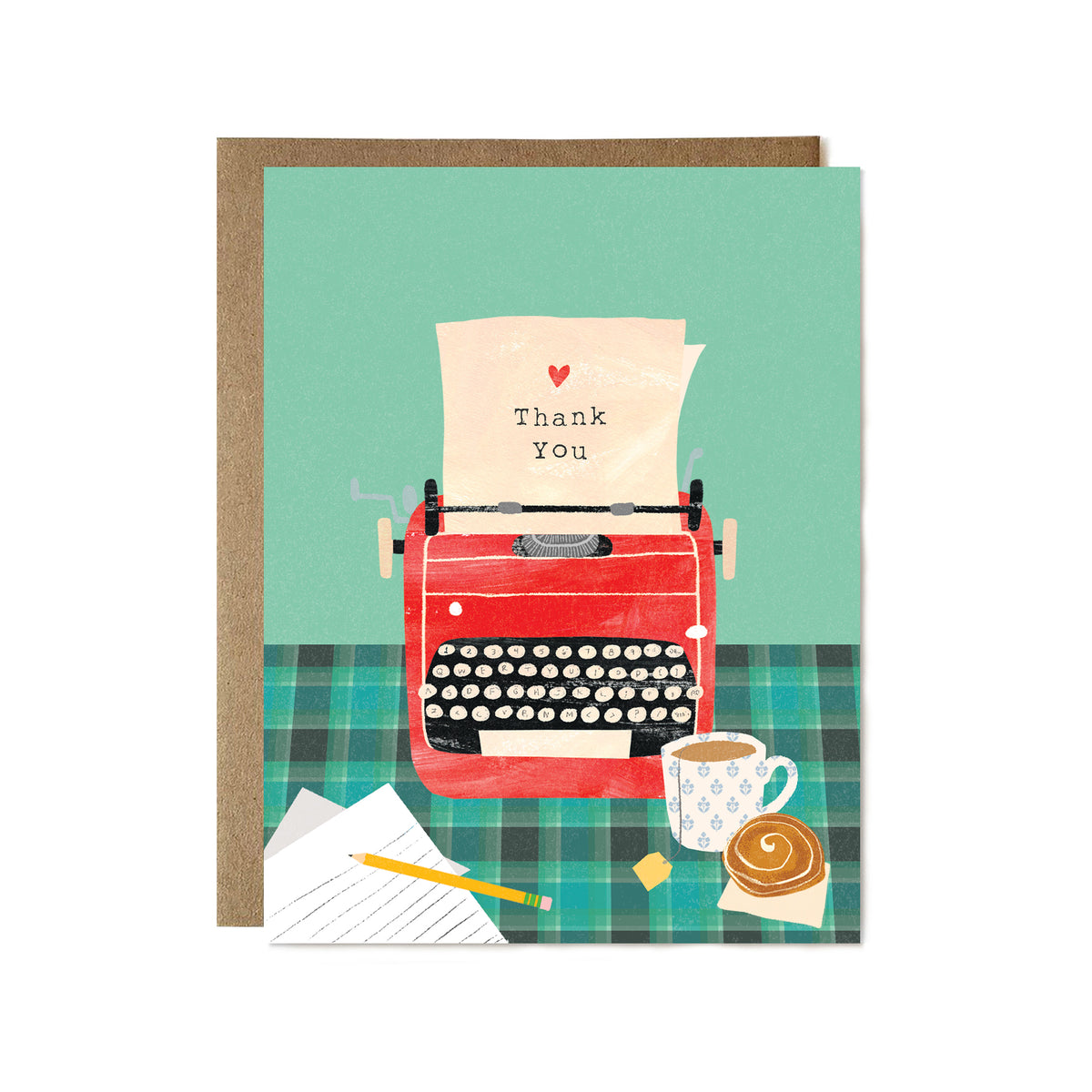 Typewriter Thank You Card