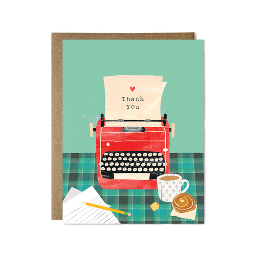 Typewriter Thank You Card