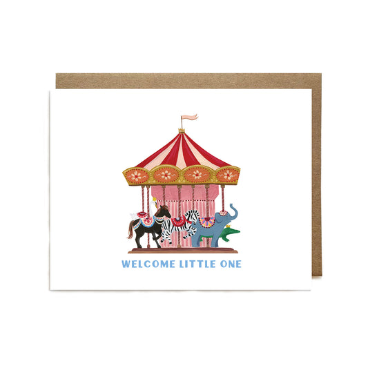 Welcome Little One Carousel Card